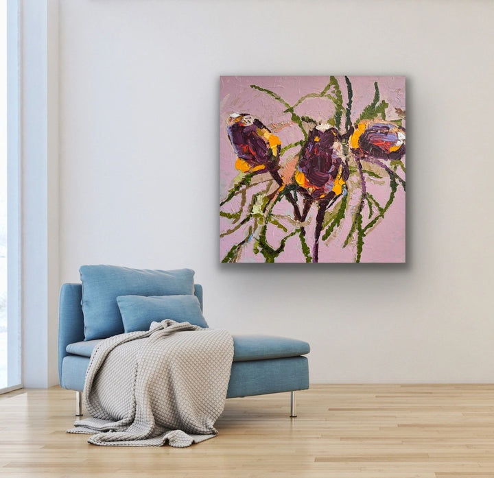 Burgandy Banksia's (SOLD)